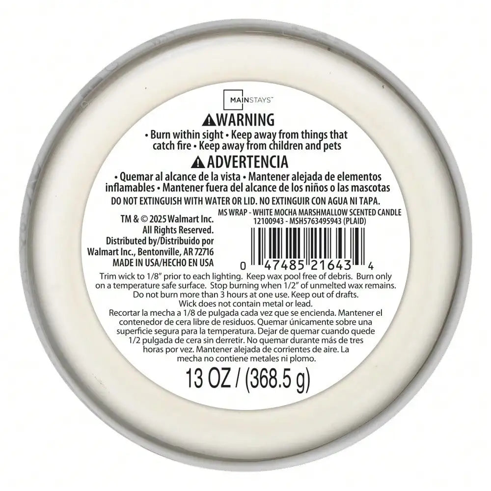 White Mocha Marshmallow 3-Wick Candle