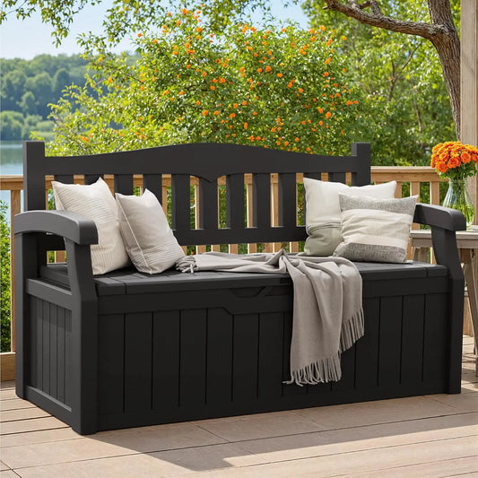 Waterproof and Lockable Patio Furniture Storage Bench
