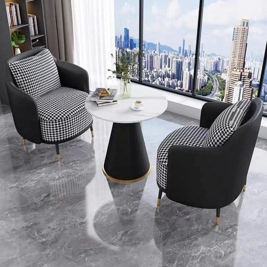 Simple light luxury single sofa coffee table combination and chairs