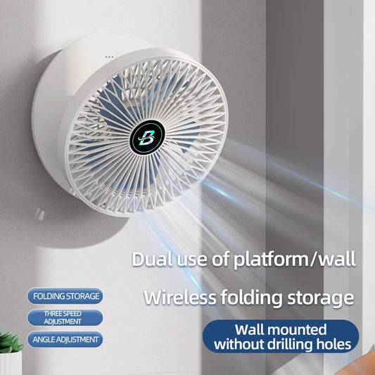 Three-Speed Adjustable Fan Usb Charging Home Dormitory, Desktop Mini Portable Electric Fan Folding Convenient Storage