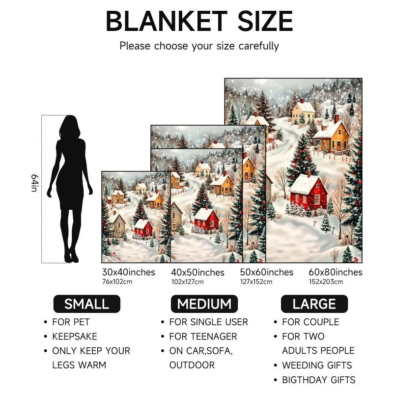 Christmas Village-themed Blanket