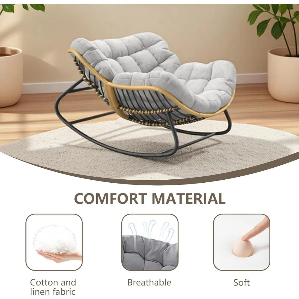 Outdoor/Indoor Rocking Papasan Chair