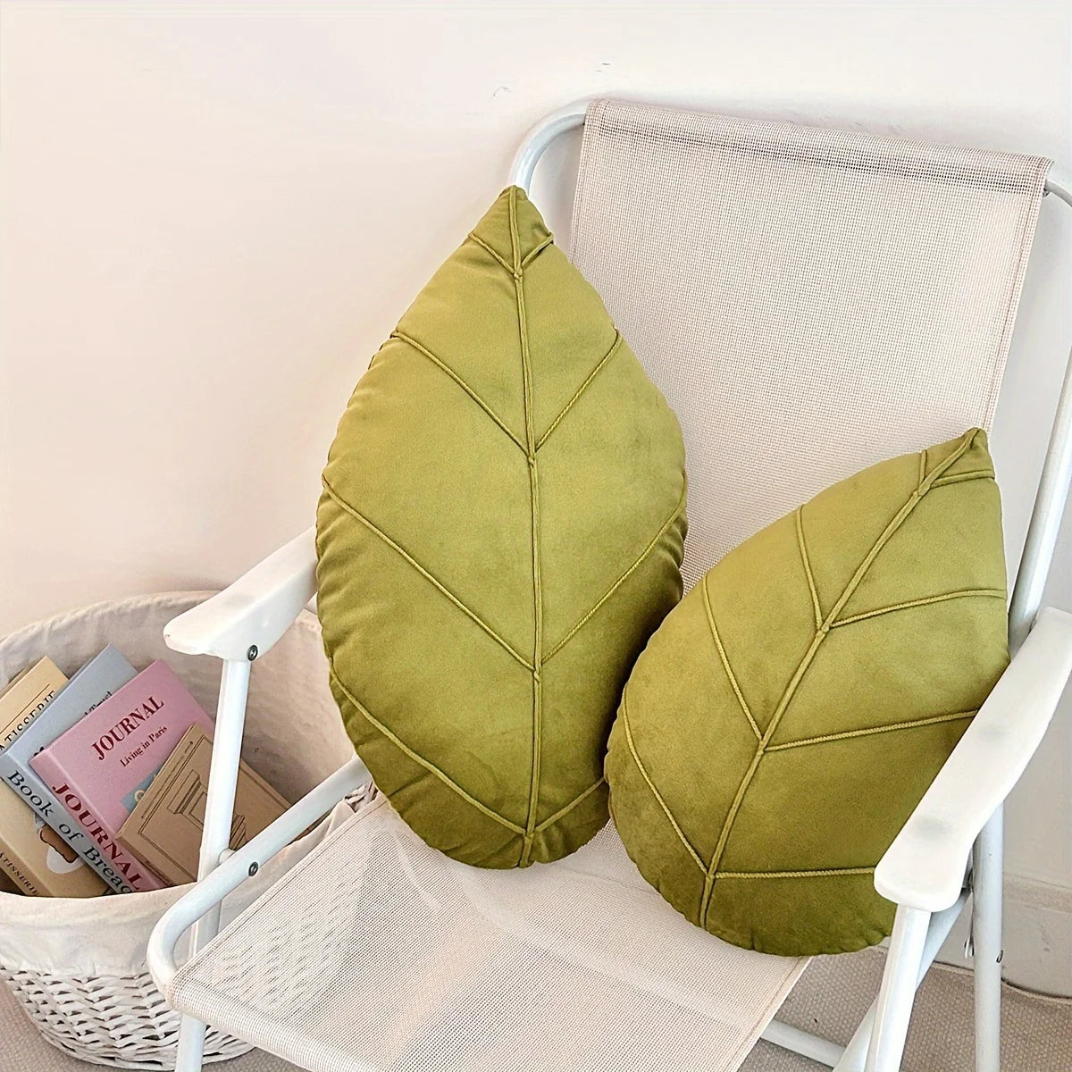 leaf-shaped throw pillow