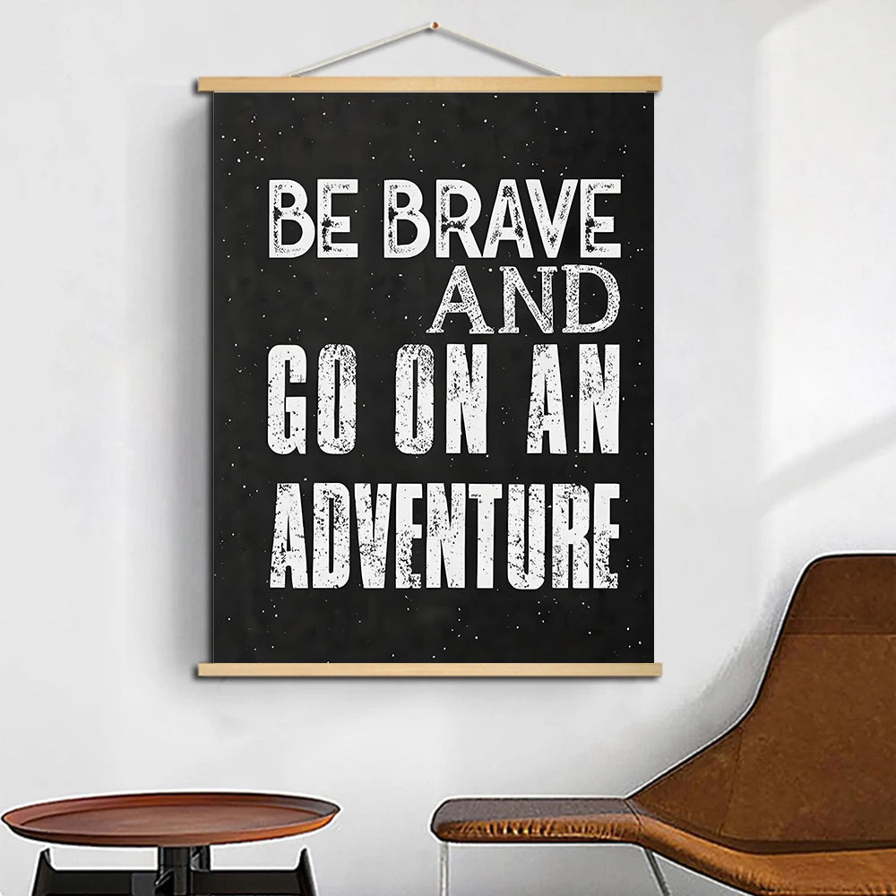 Inspirational Positive Scrolls Canvas Painting