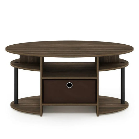 Oval Coffee Table with Columbia Walnut