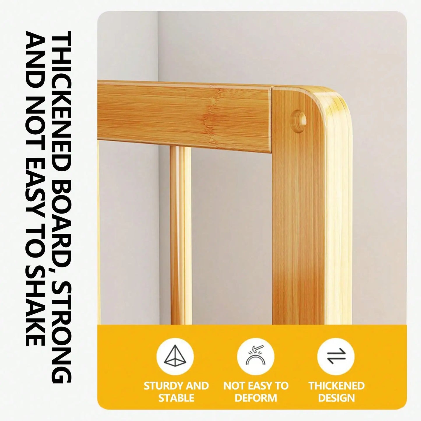 Narrow 4 Or 5 Tier Wooden Bookcase, Senmeo Bamboo Bookshelf With Adjustable Shelves,