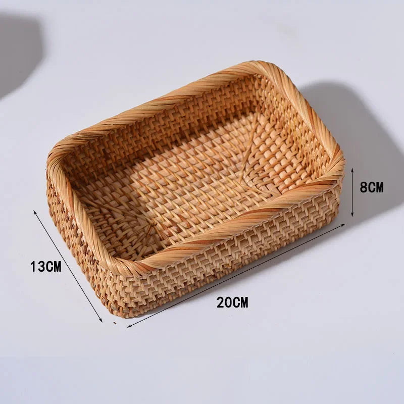 Rectangular Rattan Storage Baskets