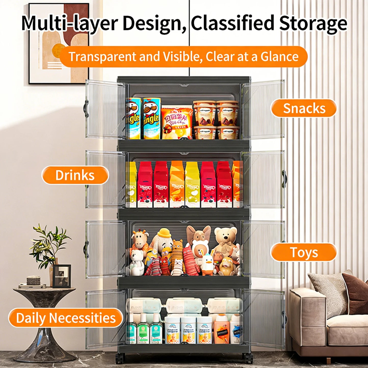 Stackable Storage Bins,  Plastic Container Drawers for Bedroom and Dorm Use.