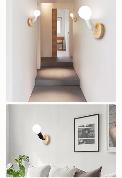 Modern Wood LED Wall Lamp