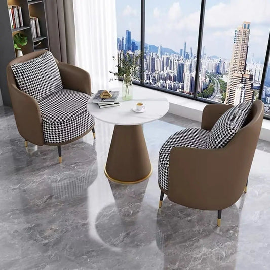 Simple light luxury single sofa coffee table combination  and chairs