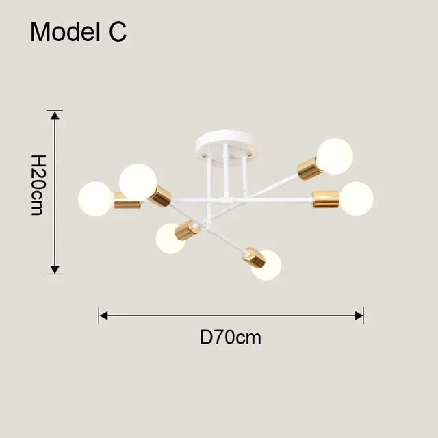 Nordic Minimalist Pendant Light Ceiling Lamp LED Chandelier