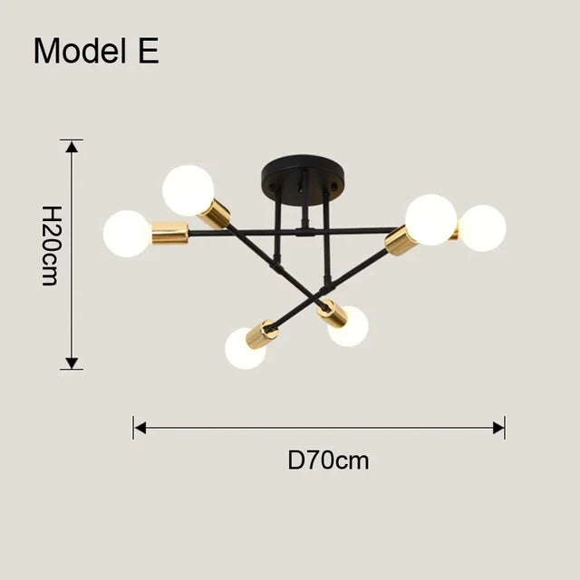 Nordic Minimalist Pendant Light Ceiling Lamp LED Chandelier