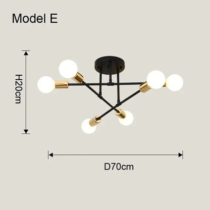 Nordic Minimalist Pendant Light Ceiling Lamp LED Chandelier