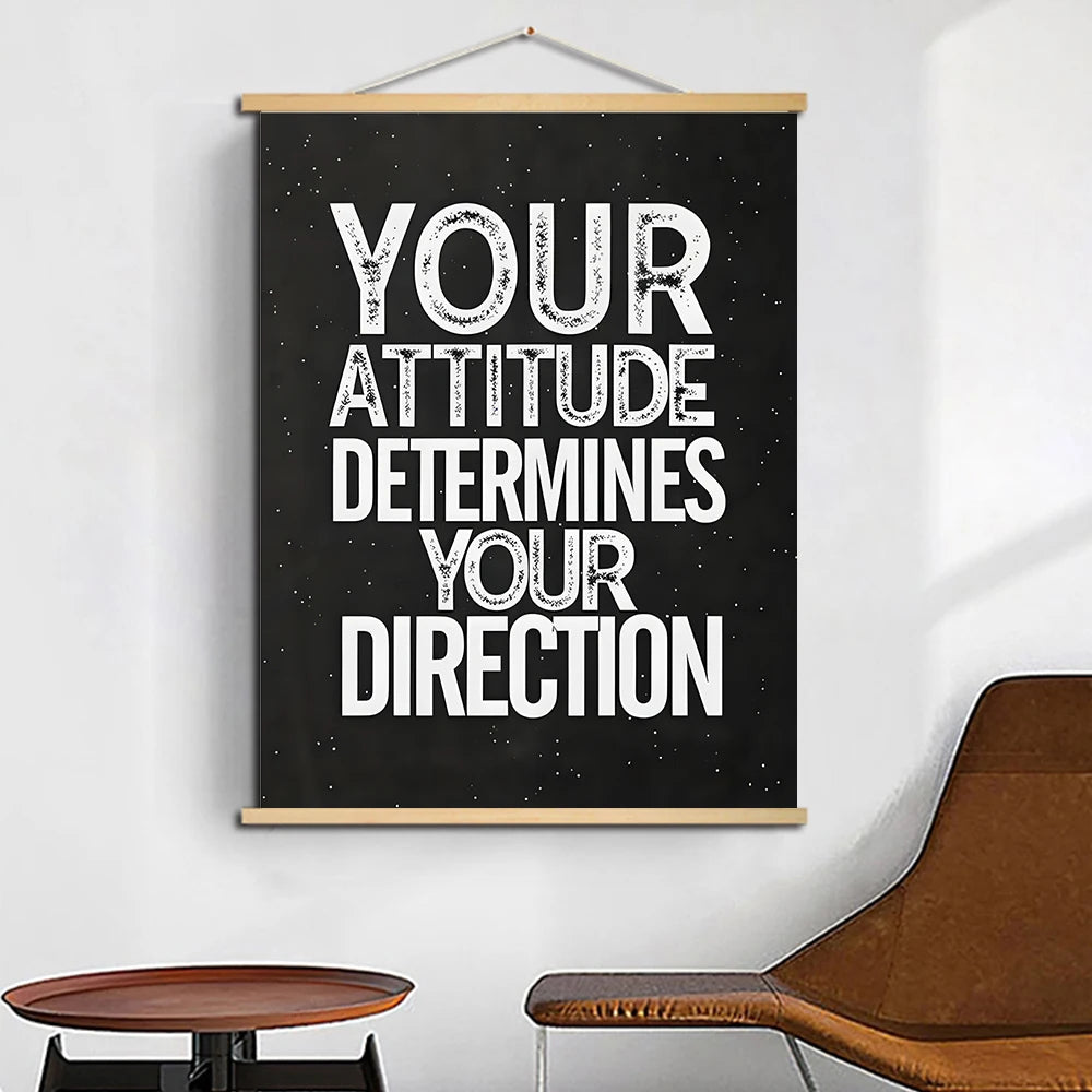 Inspirational Positive Scrolls Canvas Painting