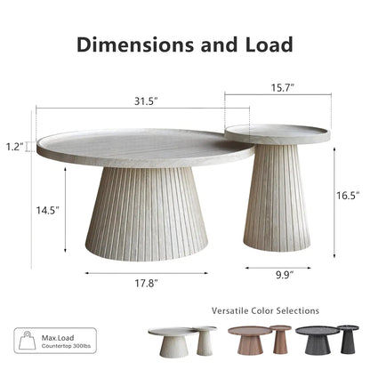 Modern Nesting Coffee Table Set of 2