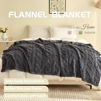 Luxurious Fleece Blanket Cozy Flannel Throw