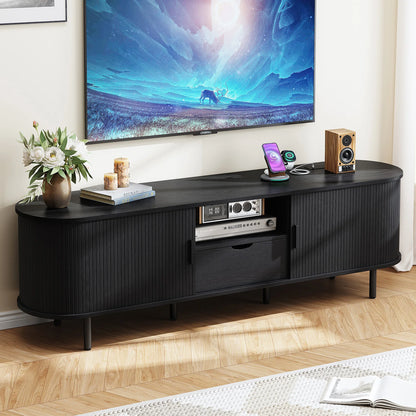 69 Inch TV Stand, TV Console for TVs up to 80",Entertainment Center w/ Storage & Drawer,