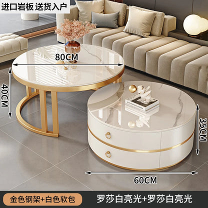 Modern Round Coffee Tables Metal Nordic Glam Minimalist Coffee Tables