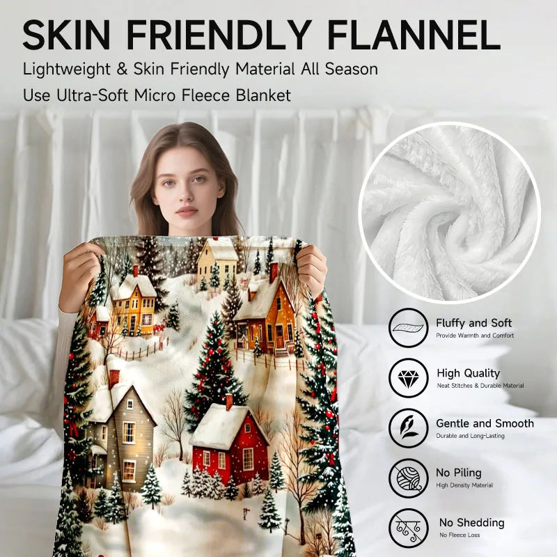 Christmas Village-themed Blanket