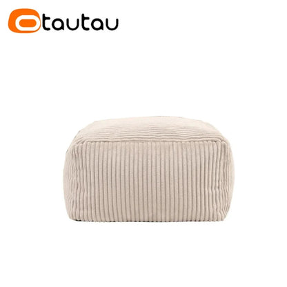 OTAUTAU Corduroy Bean Bag Pouf Cover Without Filler Lazy Floor Beanbag Chair Sac Puff Ottoman Lounger Frameless Furniture DD025