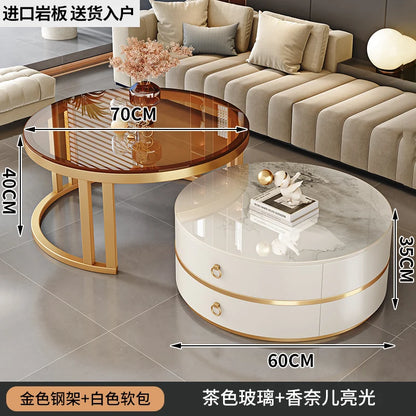 Modern Round Coffee Tables Metal Nordic Glam Minimalist Coffee Tables