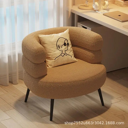 Lamb wool lazy sofa chair living room ot bedroom