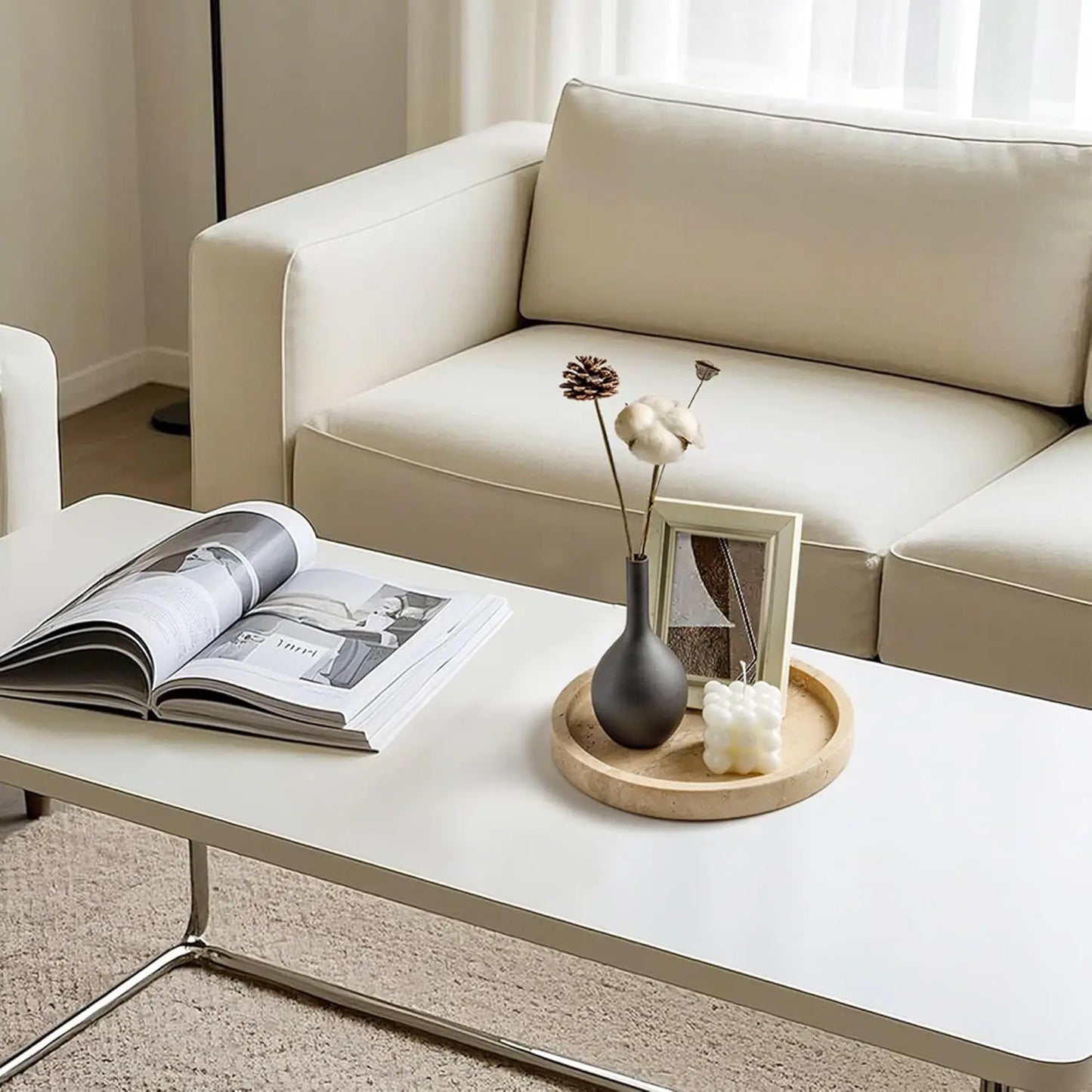 Natural Round Stone Tray