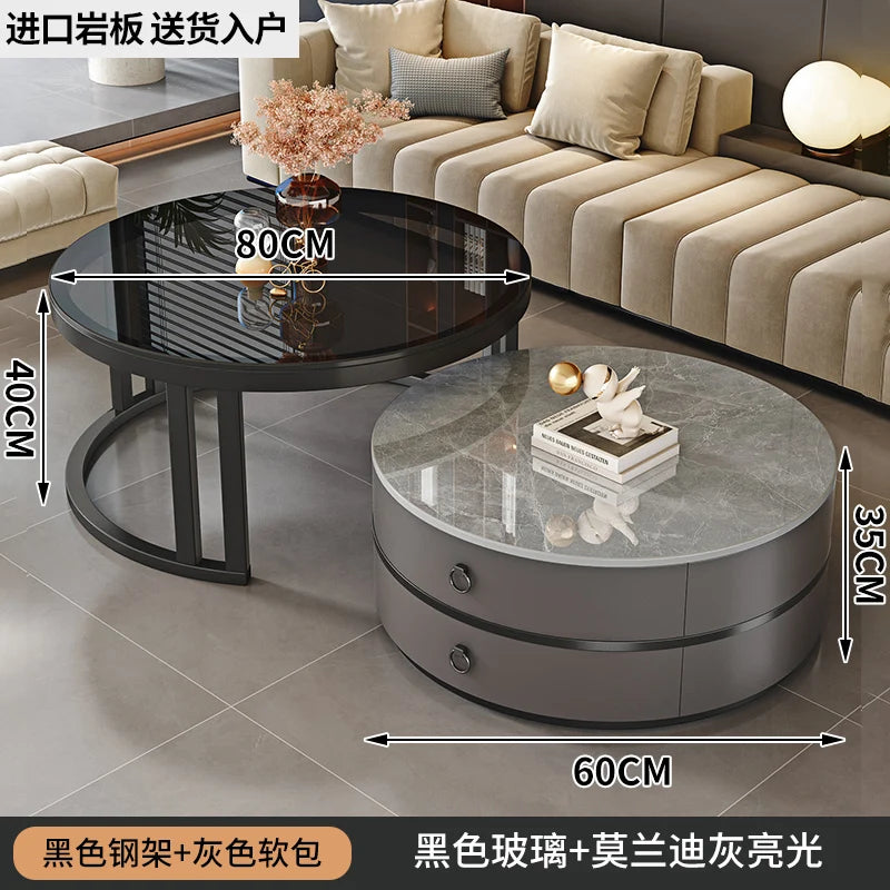 Modern Round Coffee Tables Metal Nordic Glam Minimalist Coffee Tables