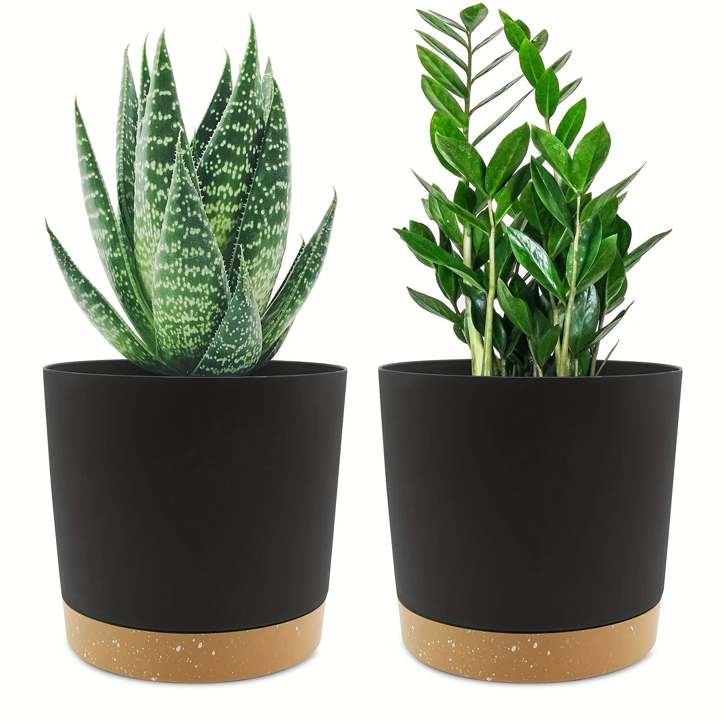 2pcs Round Flower Pot 6.5inch Detachable Bottom Outdoor Garden Home Supplies