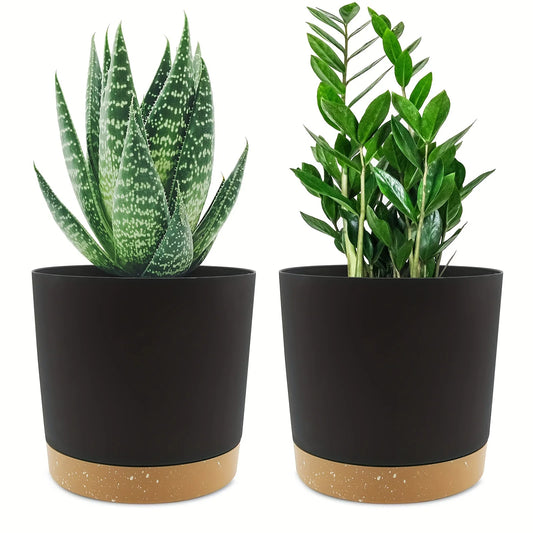 2pcs Round Flower Pot 6.5inch Detachable Bottom Outdoor Garden Home Supplies