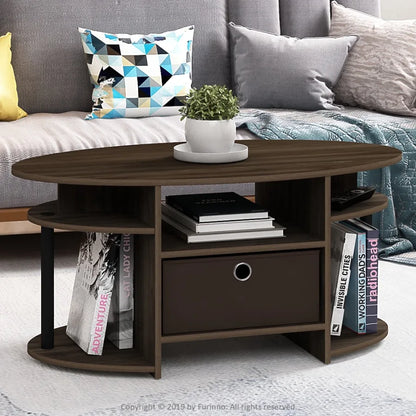Oval Coffee Table with Columbia Walnut