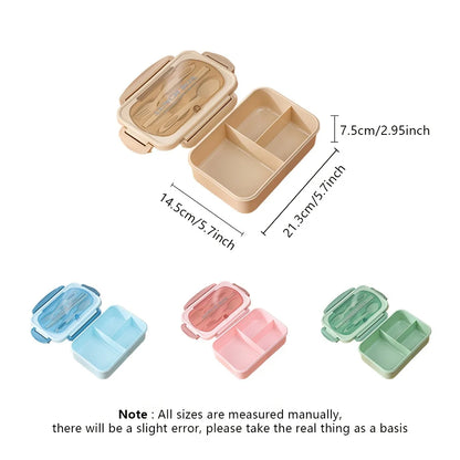 Lunch box with utensils