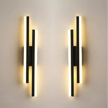 LED Wall Sconces Copper Line Pipe Acrylic Lampshade Indoor Lighting for Corridor Light Fixture