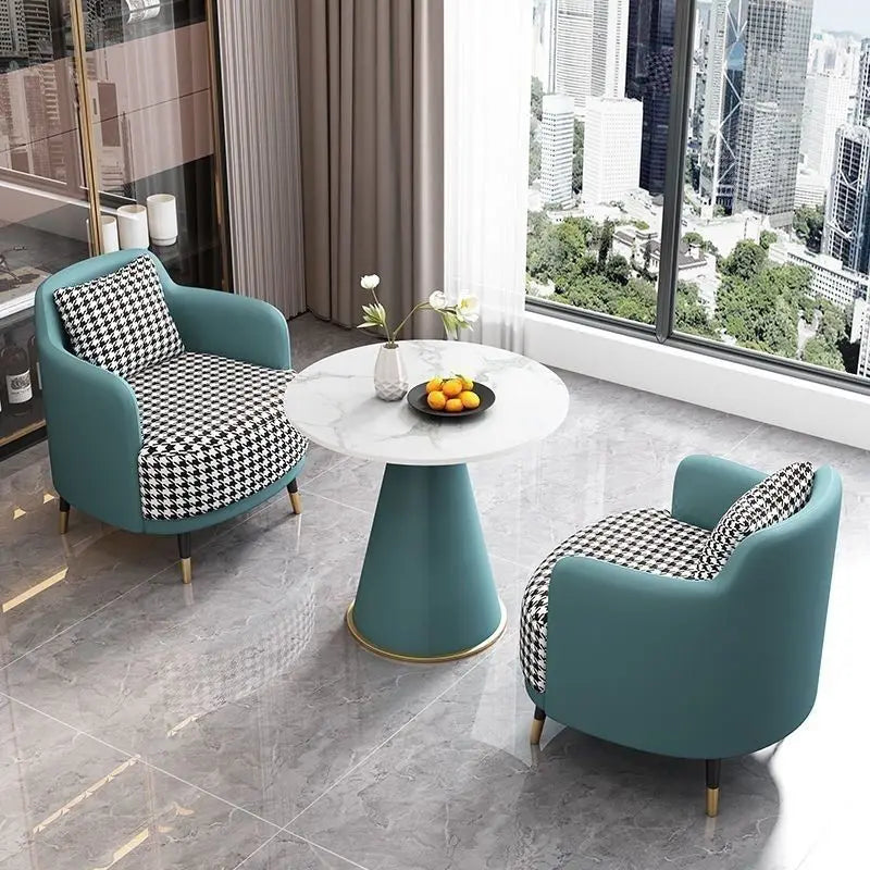 Simple light luxury single sofa coffee table combination  and chairs