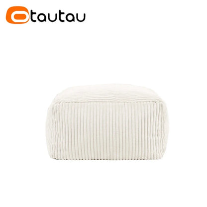 OTAUTAU Corduroy Bean Bag Pouf Cover Without Filler Lazy Floor Beanbag Chair Sac Puff Ottoman Lounger Frameless Furniture DD025