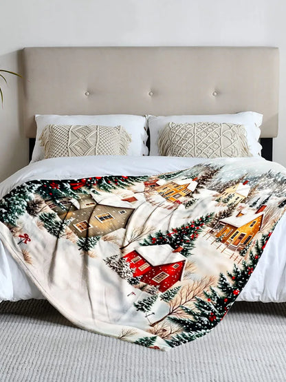Christmas Village-themed Blanket