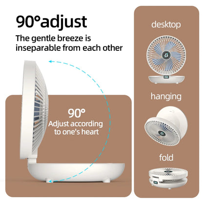 Three-Speed Adjustable Fan Usb Charging Home Dormitory, Desktop Mini Portable Electric Fan Folding Convenient Storage
