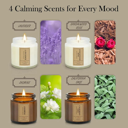 4 Pack Soy Aromatherapy Candles