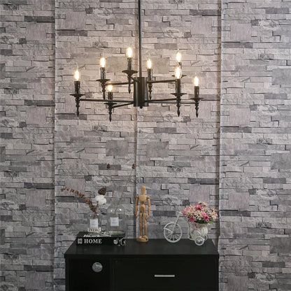 Modern Candle Chandelier Pendant Lamp LED Iron Art Lighting Fixtures