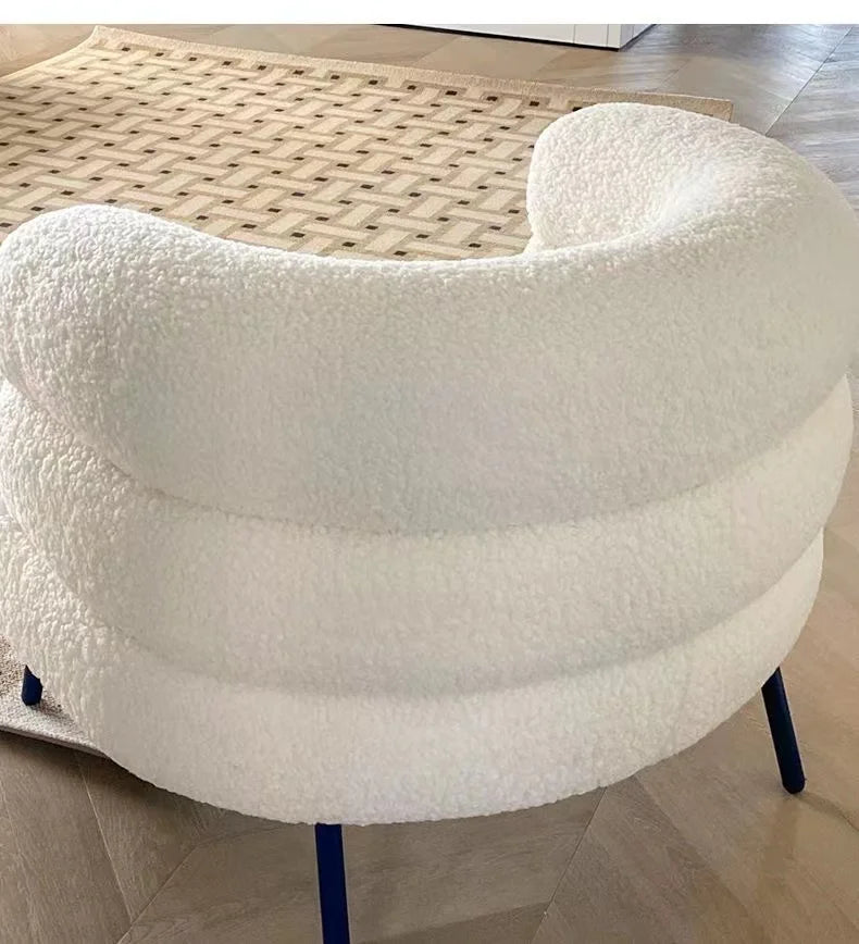 Lamb wool lazy sofa chair living room ot bedroom