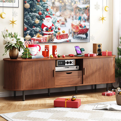 69 Inch TV Stand, TV Console for TVs up to 80",Entertainment Center w/ Storage & Drawer,