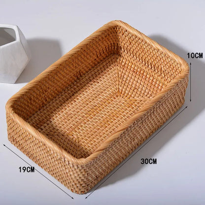 Rectangular Rattan Storage Baskets