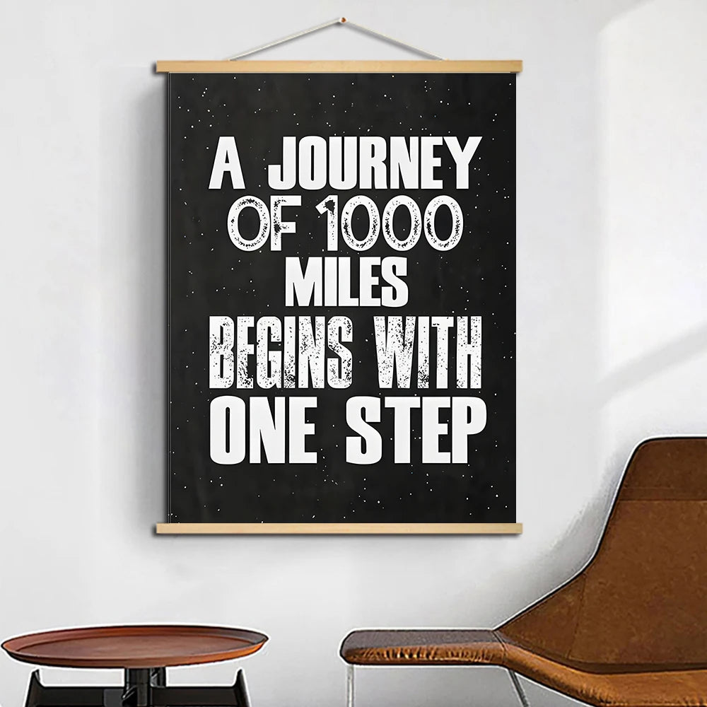 Inspirational Positive Scrolls Canvas Painting