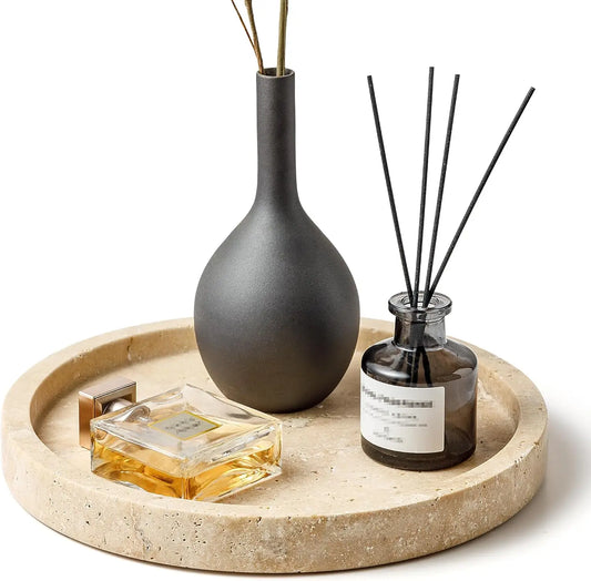 Natural Round Stone Tray