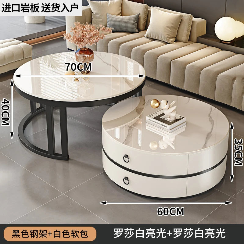 Modern Round Coffee Tables Metal Nordic Glam Minimalist Coffee Tables