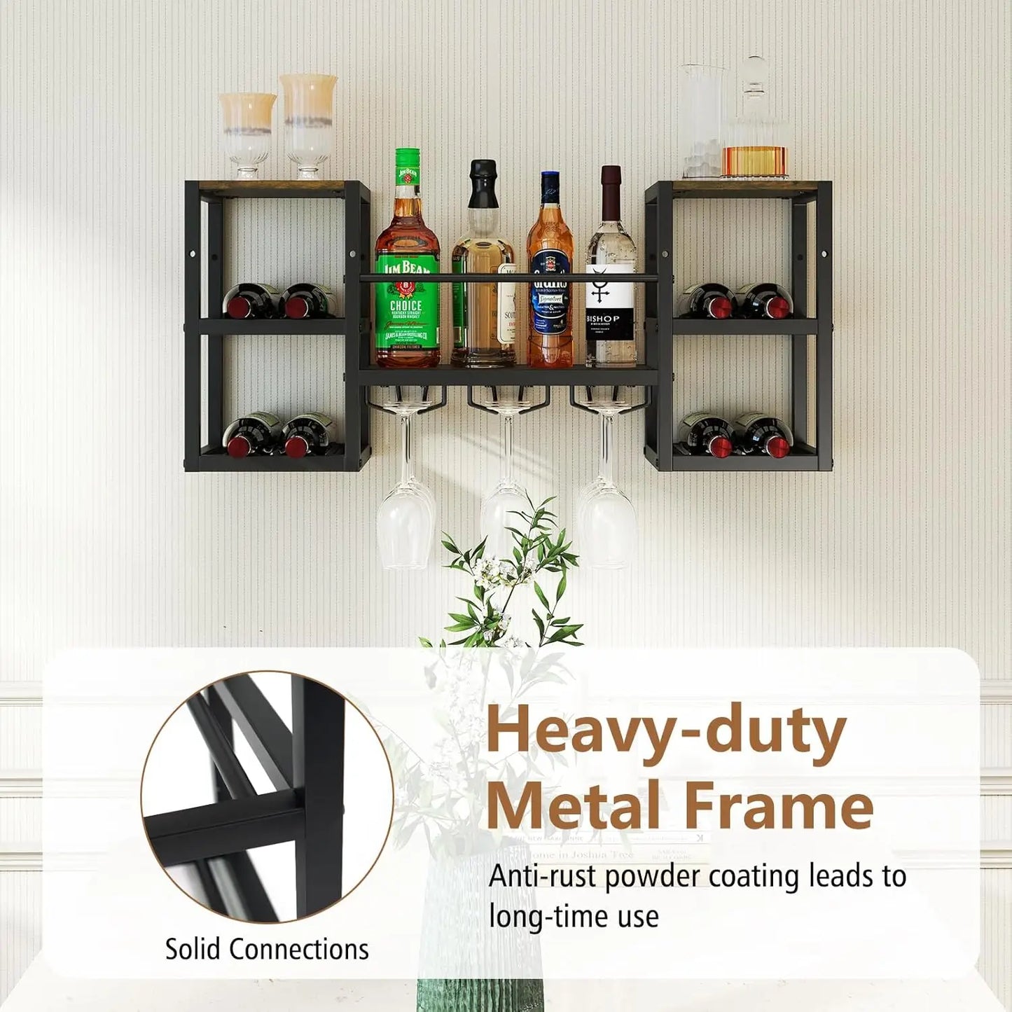 Wine Storage  3 Tier Open Display Shelves