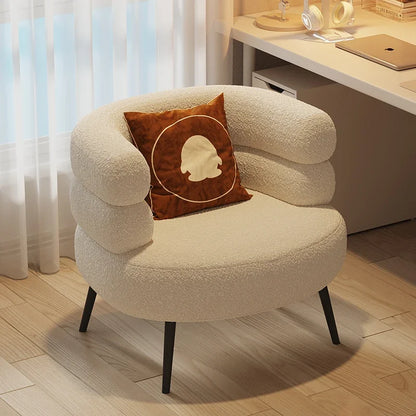 Lamb wool lazy sofa chair living room ot bedroom