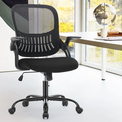 Ergonomic Mesh Backrest Office Desk Chair Adjustable Height Computer  Chairs With Wheels For Home