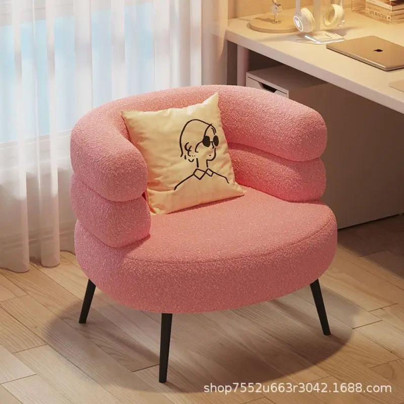 Lamb wool lazy sofa chair living room ot bedroom