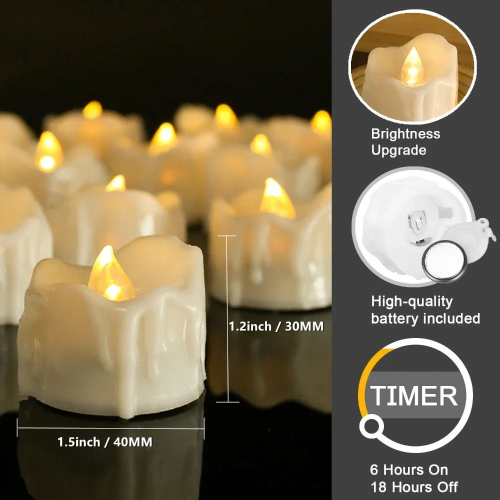 Flameless Flickering Auto Tealights